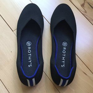 Rothy's The Flat Black Heel Stripe